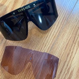 Versace shield glasses